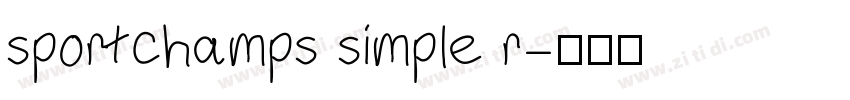 sportchamps simple r字体转换